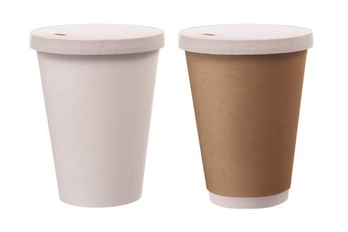 Kaffeebecherdeckel Deckel Papier für Kaffeebecher weiß